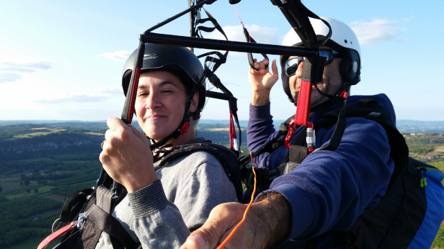 Parapente Dordogne Vallée Baptême de l'air Vol en Biplace Périgord Sarlat sport tourisme activité